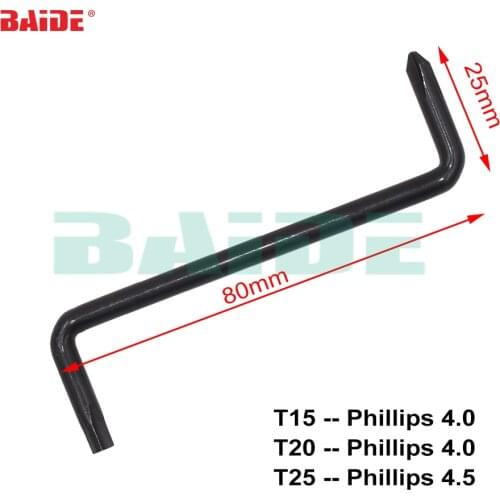 Z Screwdriver Double Head Screw Driver PH1#/ T15 T20 / 4. Phillips T25/4.5 Phillips Screwdriver for Car Fender Repair 200pc/lot