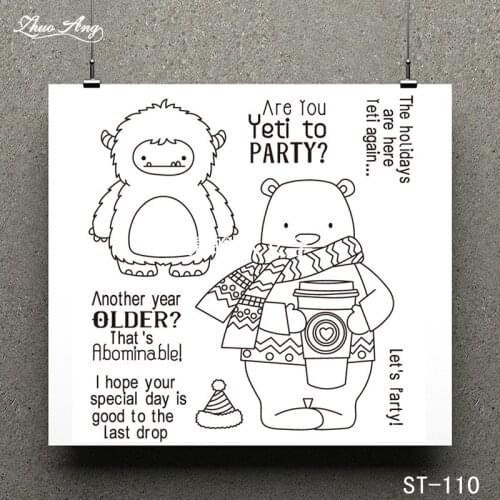 Winter Holiday Party Design Clear Stamp for Scrapbooking Rubber Stamp Seal Paper Craft Clear Stamps Card Making
