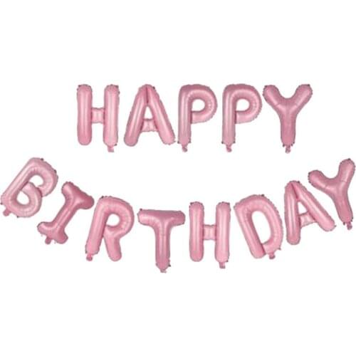 13psc/lot 16 Inch Happy Birthday letters Foil Balloons Party Decoration Balloon kids toy multiple colour choose