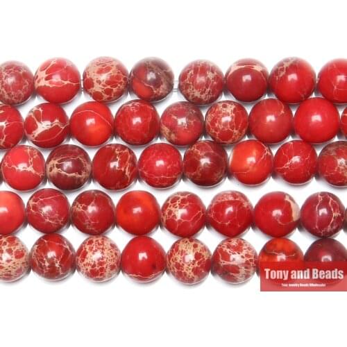 15" Natural Stone Red Sea Sediment Turquoises Imperial Jaspers Round Loose Beads 4 6 8 10 12MM Pick Size