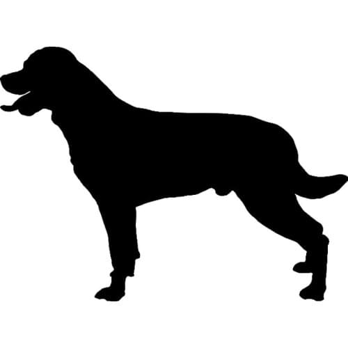 16.1*11.6CM Rottweiler Dog Vinyl Decal Silhouette Waterproof Car Stickers Car Styling Decoration Black/Silver S1-0513