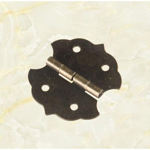 32*28mm Wooden Box Cabinet Hardware Fittings Antique Lace Small Hinge
