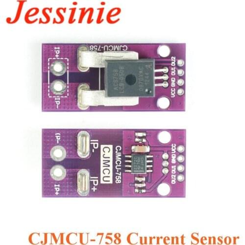 ACS758 Current Module Linear Hall Current Sensor CJMCU-758 ACS758LCB-050B-PFF-T Current Detection 3-5V Environmental Protection