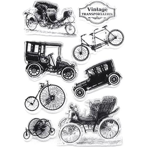 Car Bicycle Silicone Clear Seal Stamp DIY Scrapbooking Embossing Photo Album Decorative Paper Card Craft