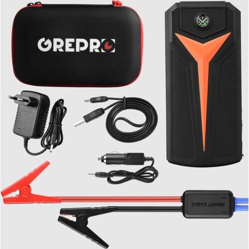GREPRO Car Buster Auto Starting Device Vehicle Emergency Car Jump Starter 1500A Car Booster 12VStart Battery Power Bank