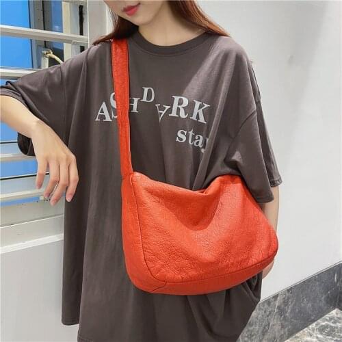 Brand Designer Soft PU Leather Shoulder Bag for Women 2021 New Ladies Large Capacity Fashion Crossbody Tote Flap Bags Handbags