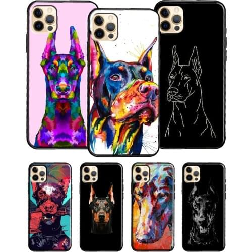 Animals Doberman dog Case For iPhone SE 2020 X XR XS Max 8 7 Plus 12 Pro Max Case For iPhone 11 Pro Max 12 mini