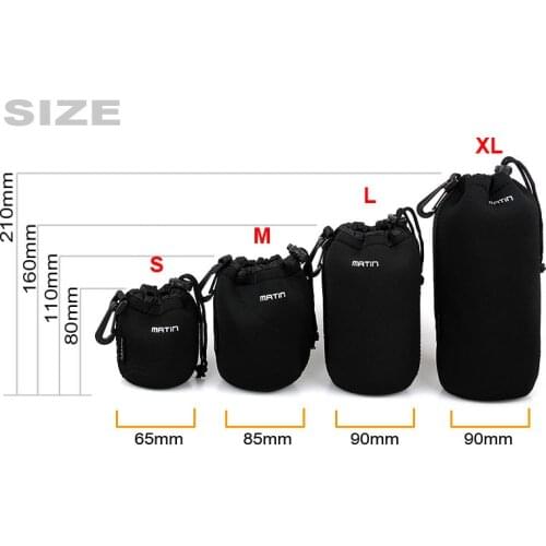 4PCS S/M/L/XL Camera Bag Lens Case Bag Waterproof Bag Neoprene Soft Protector accessories
