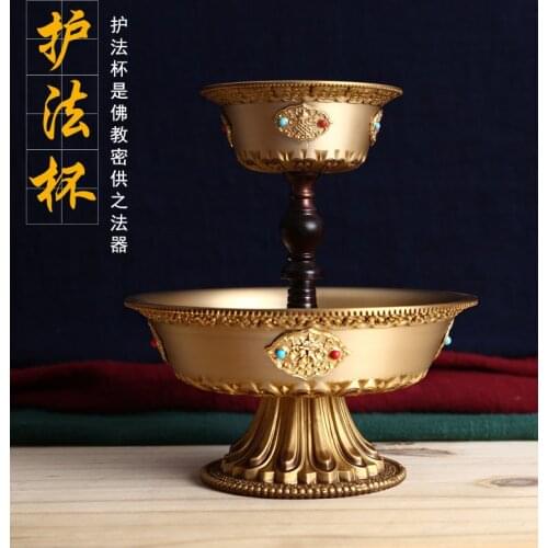 L # Wholesale Buddhist articles efficacious rite Guardian CUP Nepal Buddhism ceremonies worship HUFA Holy water COPPER Lotus CUP