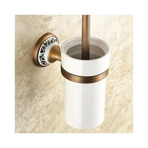 All copper toilet brush holder suits Archaize toilet drink holder Bathroom hardware accessories Toilet brush holder