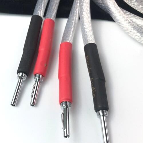 Nordost - 7N OCC 12 Core Copper Silver Plated Loudspeaker Cable Hifi Speaker Wire - Rhodium Plated Banana Y Spade Plug Connecto