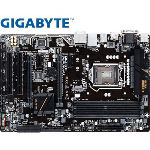 Gigabyte H170-HD3 original motherboard for intel LGA 1151 DDR4 32GB USB2.0 USB3.0 DVI H170 used Desktop motherboard sales