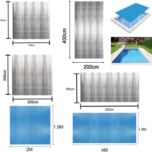 1.6/1.9/2/4M Dustproof Swimming Pool Cover Protector Heat Preservation Insulation Thermal Square Film Pond Swim Pool Accessories