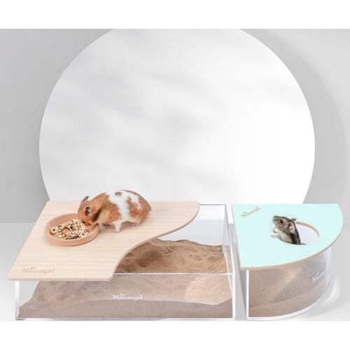 Hamster Sadbox Acrylic Sand Basin Large Space Sand Basin Hamster Golden Bear Toilet Small Animal Accessories Easy To Clean