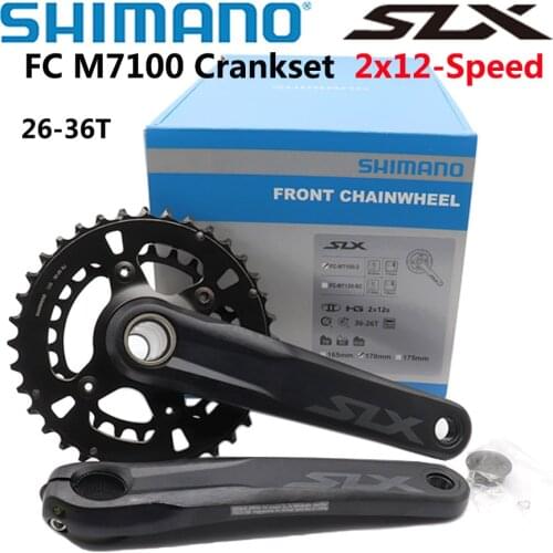 SHIMANO DEROE SLX FC M7100 Crankset M7100 2x12-Speed 26-36T 170MM 175MM HOLLOWTECH II MTB Crankset Boxed