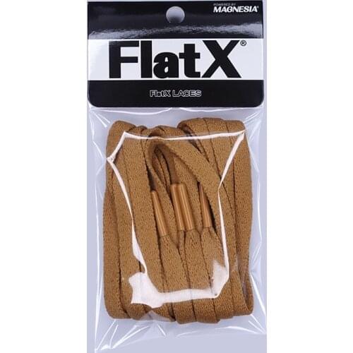 FlatX 8mm Khaki/ Khaki Color Metal Tips Shoelaces High Quality Professional Sneaker Laces Shoelace Lacet