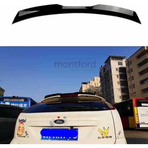 For Ford Focus Spoiler 2007-2018 ABS Plastic Unpainted Color Rear Roof Spoiler Wing Trunk Lip Boot Cover Car Styling