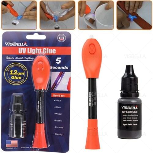 UV Light Universal Glue Stick 5 Seconds Fix Drying Repair Tools Super Powered Liquid Plastic Glass Metal Welding Glue Adhesive