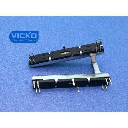 [vk] SC4582GH slide push straight type double potentiometer 60mm A503 A50K A50KX2 Travel 45mm Handle long 15MM C switch