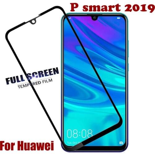 Tempered glass For Huawei P Smart 2019 full cover protective film for huaway Psmart 2019 POT-LX1 6.21inch screen protector glass