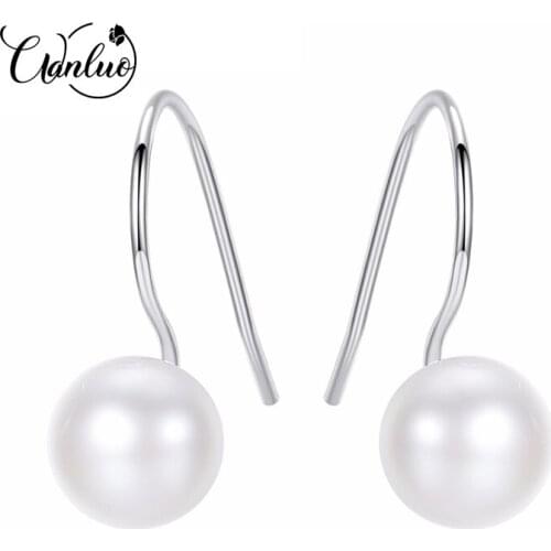 WL Real Freshwater Pink and White Pearls S925 Stud Earrings for Women Natural Pearl 925 Sterling Silver Earrings Fine Jewelry