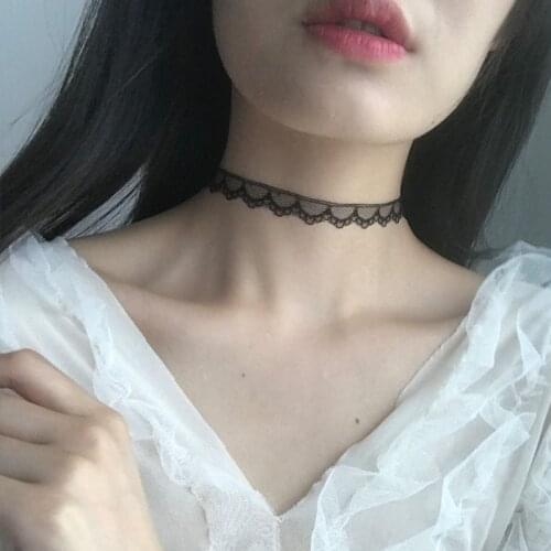 1PCS Women Girls Sexy Choker Creative Elegant Decorative Lace Choker Clavicle Necklace Handcrafted Chain Necklace Jewelry