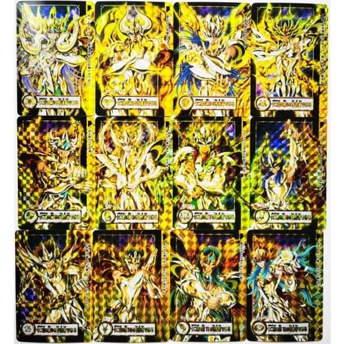 12pcs/set Saint Seiya Golden Zodiac Twelve Gold Golden Soul Toys Hobbies Hobby Collectibles Game Collection Anime Cards