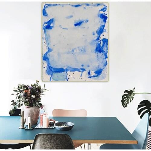 Citon Sam Francis《Untitled,1960》Canvas Oil Painting Abstract Artwork Poster Picture Wall Decor Background Modern Home Decoration
