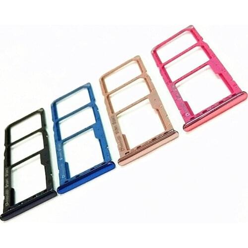 20pcs/Lot Single/Dual SIM Card Tray Slot Holder For Samsung Galaxy A750 A7 2018 SD Reader Card Holder Adapter