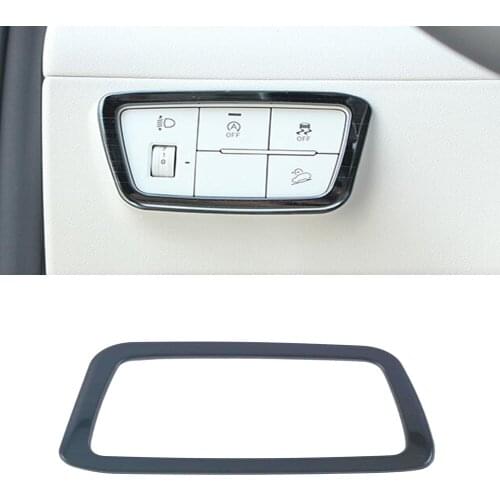 For Hyundai Tucson NX4 2021 2022 ABS Carbon Fiber Headlight Switch Buttons Controller Panel Frame Cover Trim Car Accessories