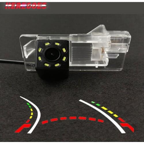 For R enaul t Fluence Clio 4 2014 2015 HD Wireless Car CCD Rear Camera Fisheye 8 12 led dynamic Night Vision bracket waterproof