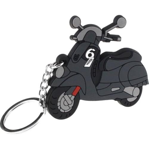For Vespa 6th edition gts 300 250 sprint primavera 150 Motorcycle Model Shape SOFT RUBBER KEYCHAIN KEYRING KEY CHAIN KEY RING