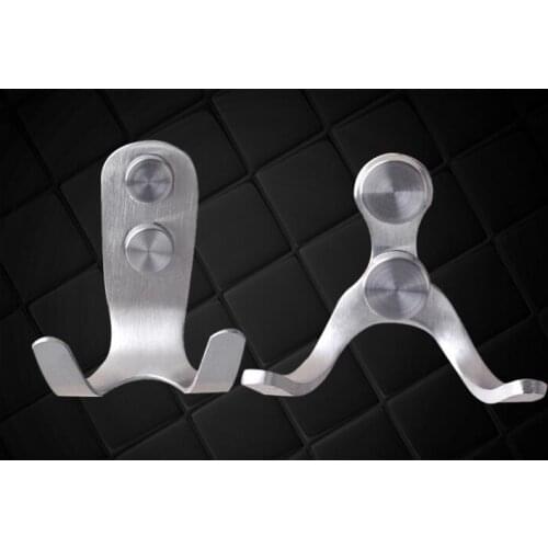 Stainless steel double hook Behind the door wall kitchen toilet Hang the garment pothook with accessories thickness:3.0mm