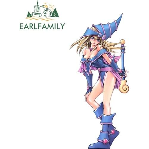 EARLFAMILY 13cm x 5.7cm for Dark Magician Girl Yu-Gi-Oh Car Sticker Vinyl Car Styling Creativite Decal Scratch-Proof Decoration