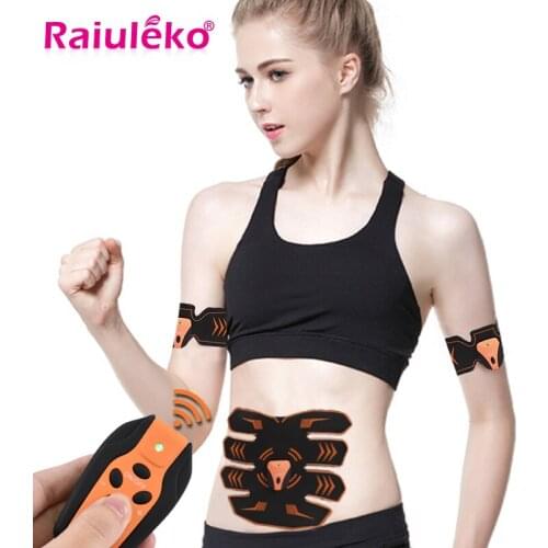 EMS Trainer Remotely ABS Stimulator Smart Fitness Abdominal Buttocks Muscle Stimulator Body Shaping Slimming Massager Unisex