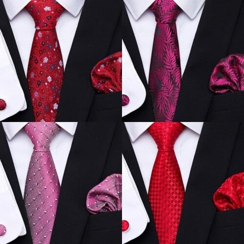 Hot sale Vangise Brand Mix Colors Wedding Gift Silk Tie Set Necktie Men Solid Suit Accessories Dropshipping Fit Wedding
