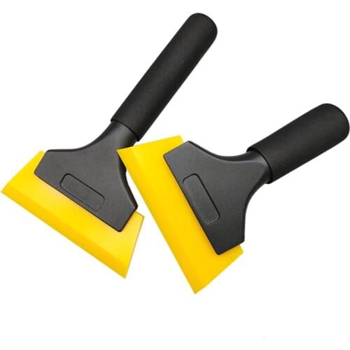 Window Tinting Film Fitting Tool Black Pro Handle Power Squeegee With Yellow Rubber Blade k52