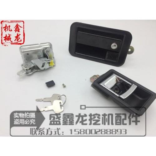 Excavator fittings, modern R215-7/225-7 excavator, cab door lock assembly, lock block, lock core