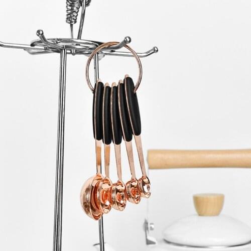 Rose Golden Stainless Steel Measuring Spoon Cup Kitchen Baking Mixing Scale Spoon Set