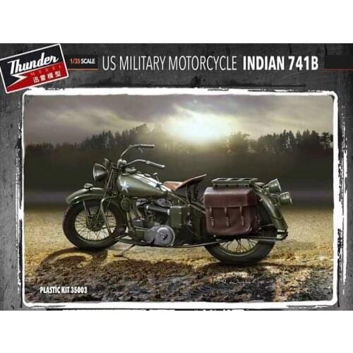 Thunder Model TM35003 1/35 Scale model US Military Motorcycle Indian 741B 2 sets in Box model kit