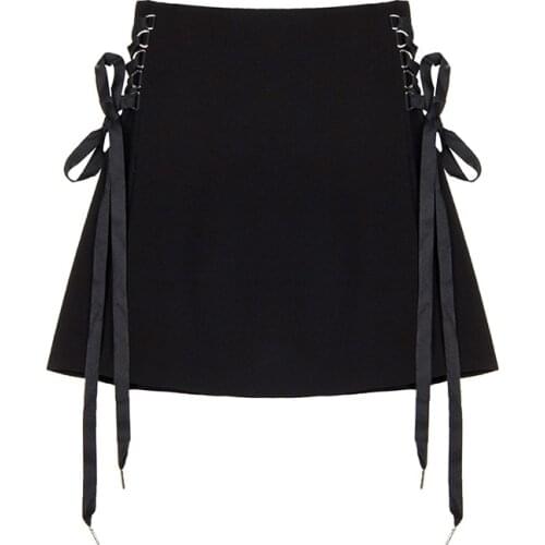 New Harajuku Gothic Autumn Winter Black Skirts Shorts Womens Pleated Skirt Short Punk GirlS Skirt Short A-Line Mini Skirt