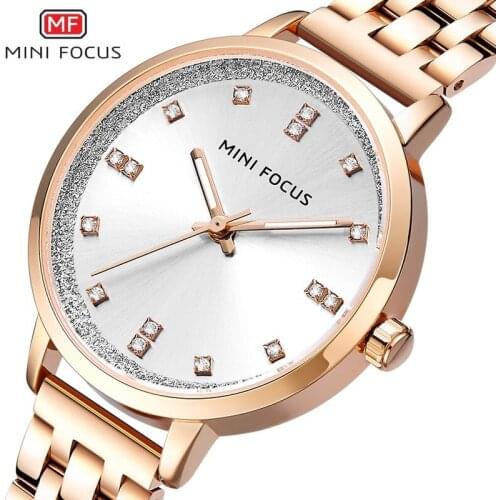 New simple diamond-studded ladies watch waterproof steel band quartz ladies watch