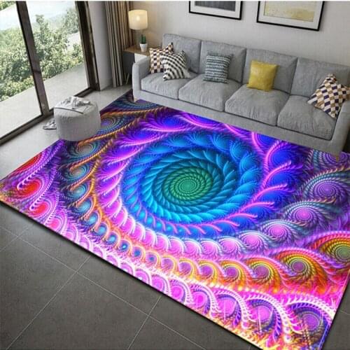 New cartoon animation childrens living room carpet living room floor mat Galaxy space 3D printing carpet