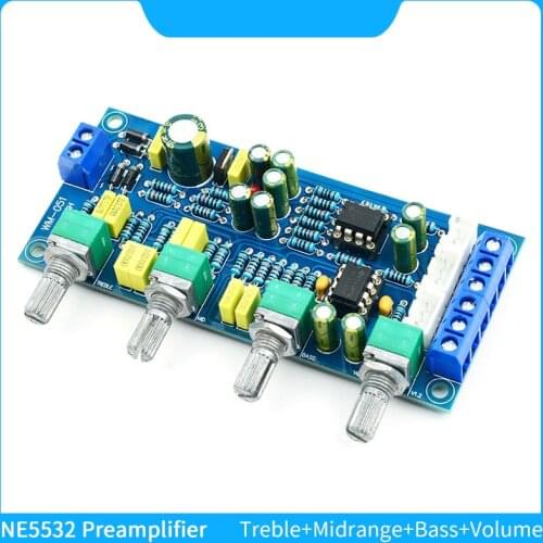 Tone board NE5532 OP-AMP HIFI Preamplifier tuning board Bass Treble Balance Volume Tone EQ Control Board DIY KIT