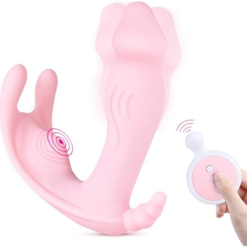 Wearable Dildo Vibrator Clitoris Stimulator Invisible Panty Vibrator Remote Control Female Masturbator Adult Sex Toys for Women