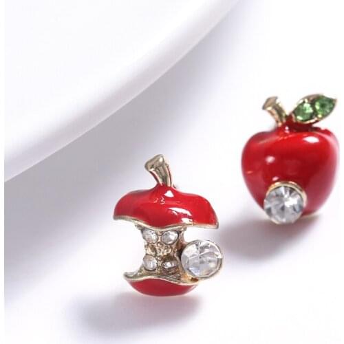 Muylinda Summer Ladies' Trendy Earrings Mini Fruit Enamel Series Ear Studs for Girlfriend Birthday Gift Daily Wear Jewelry
