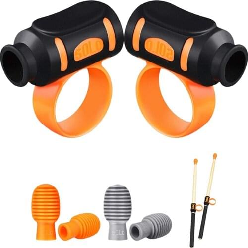 SOLO 6PCS Drumsticks Accessories Set 5 Drum Sticks Control Clips Drumsticks Grip Drum Dampener for Beginner Easy Stick Twirl