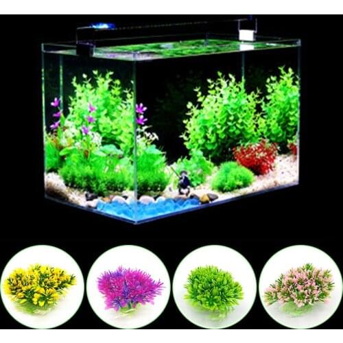 1Pcs Fish tank decoration green lawn artificial aquatic plants simulation water plants pvc aquarium accessories decoration