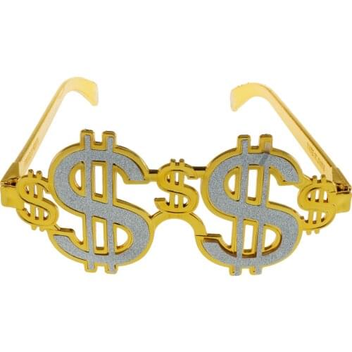 Gold US Dollar Eyeglasses Costume Party Glasses Novelty Cosplay Sunglasses Photo Props
