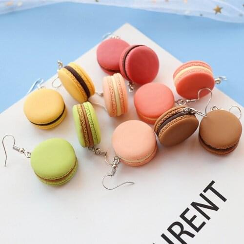 1Pair Cute Colorful Macaron Drop Earrings For Women DIY Handmade Korean Creative Unique Dangle Earrings Jewelry Gifts Wholesale
